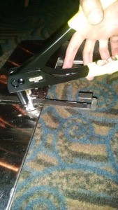 I used a pop rivet gun to attach the lock back on the stainless steel box.