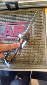 One of the reasons that the tail wasn't smooth is because of this gap between the ring and the tail. The welder also needed to put it back in place.