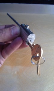 Chicago file cabinet lock This is the file cabinet lock before installation in Blue Ash, OH.
