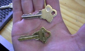 Keys duplication service by Eagle's Lock & Security This is how the old key looks like compare to the new one after Eagle's locksmith cut extra keys on site