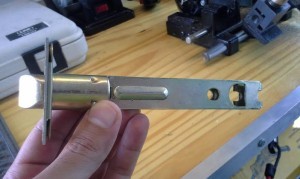 This is the new long latch I installed for the old fashion Doorknob lock.