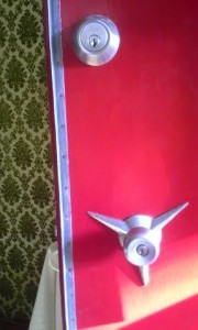 Deadbolt lock rekey The bottom lock is the old fashion one that i needed to unlock, re-key and repair the latch.