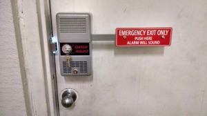 DETEX alram exit device for your business installed by EaglesLocksmith.com Commercial DETEX alram exit device
