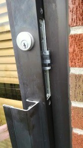 Here is the latch cannot close the door all the way and needed to cut the right size on the frame door to install the metal plate for it, so it can close smoothly.