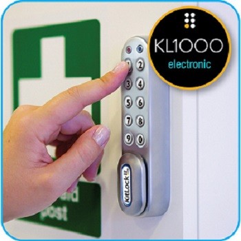Commercial keypad lock installation by Eagle's Locksmith Cincinnati Electronic keypad locks for business installed by Eagleslocksmith.com